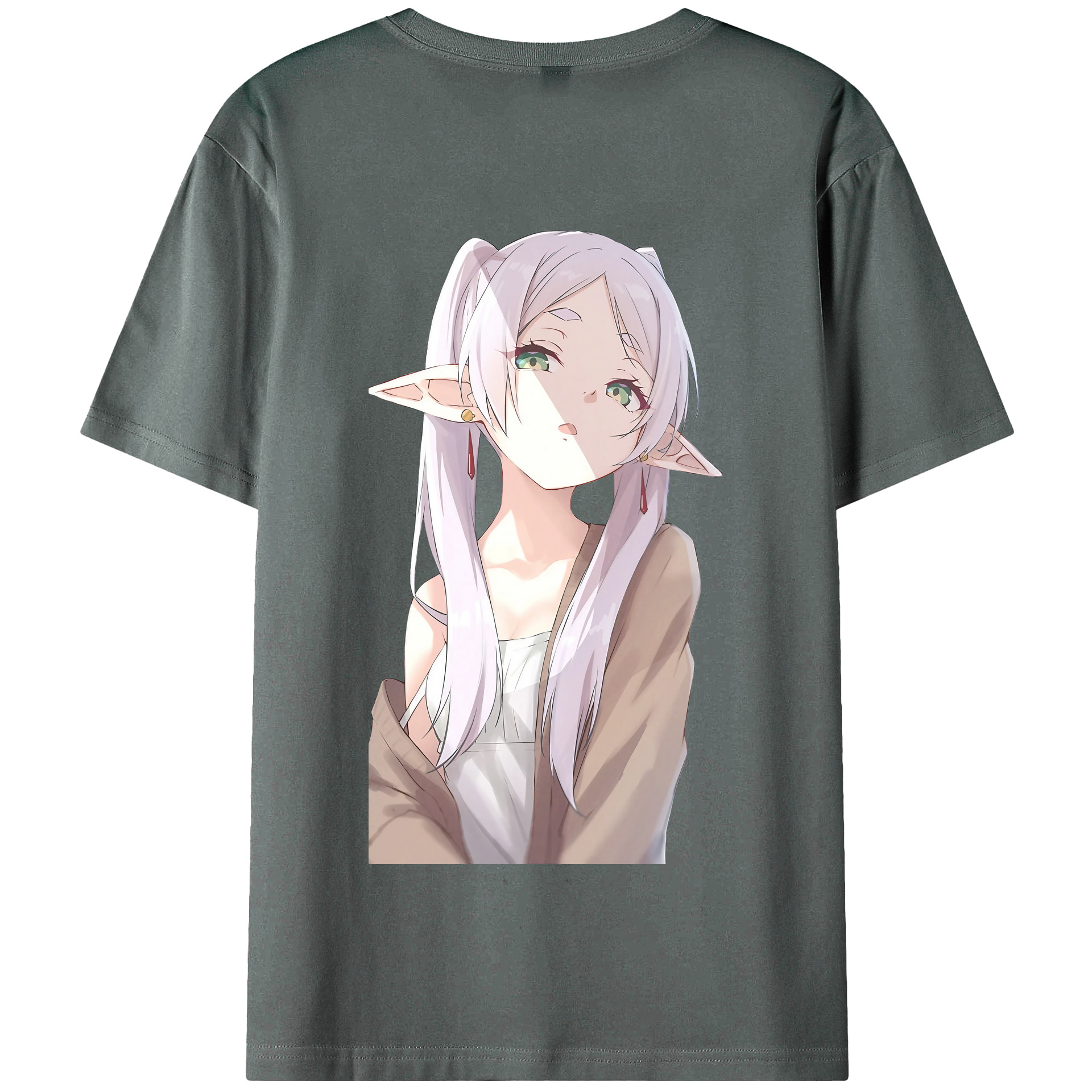 （画像用） 葬送のフリーレン Frieren 綿100％半袖Tシャツ（背面プリント）